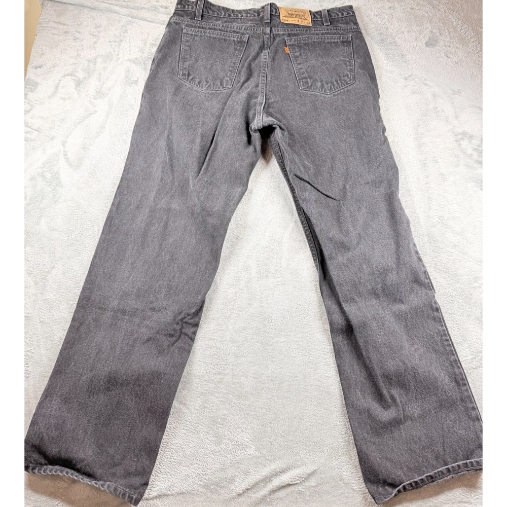 Vtg Levi's 518 Relaxed Jeans USA Made Black Orange Tab 40x32 Actual 38x32 - Picture 7 of 9